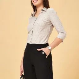 Annabelle by Pantaloons Beige Printed Shirt image 4