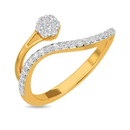 Kisna Diamond & Gold Jewellery Cynthia 18k (750) Diamond & Gold Ring For Women-picture-207