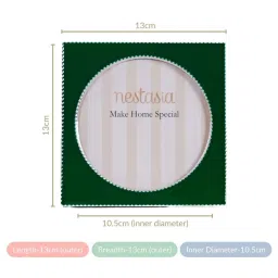 Nestasia Polished Circular Display Square Dark Green Photo Frame 5 Inches x 5 Inches image 4