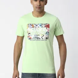Pepe Jeans Green Cotton Slim Fit Printed T-Shirt-picture-19
