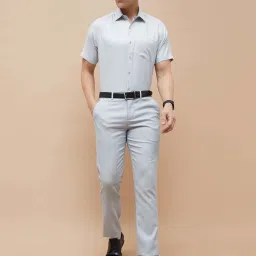 Code By Lifestyle White Regular Fit Textured Shirts image 4