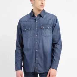 Levi's Blue Slim Fit Denim Shirt-picture-16