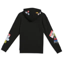 Puma Kids Black Printed Relaxed Fit Hoodie image 2