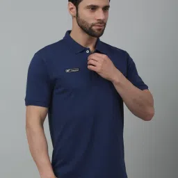 Cantabil Dark Blue Regular Fit Polo T-Shirt image 4