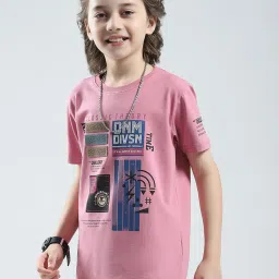 Monte Carlo Boys Pink Printed Regular Fit T-Shirt image 4
