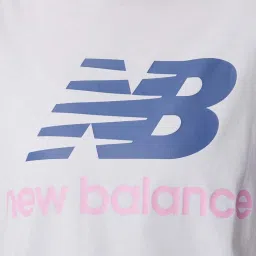 New Balance White Cotton Printed Sports T-Shirt image 4