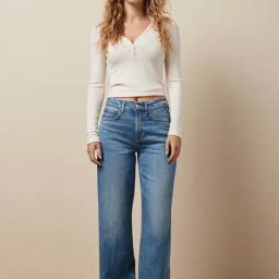 American Eagle Outfitters Blue Distressed Mid Rise Jeans-picture-8