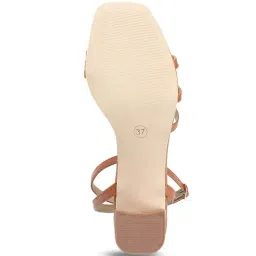 Elle Women's Tan Ankle Strap Sandals image 5