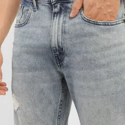 Levi's 527 Blue Slim Fit Distressed Jeans image 4