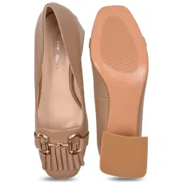 Ronnie Grey Women's Beige Casual Pumps image 4