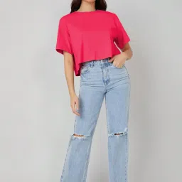 Kotty Pink Relaxed Fit Oversized T-Shirt image 4