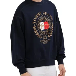 Tommy Hilfiger Navy Logo Regular Fit Sweatshirt image 4
