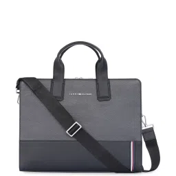 TOMMY HILFIGER Orillia Dark Grey PU Laptop Messenger Bag image 4