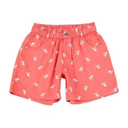 Gini & Jony Kids Pink Cotton Printed Shorts-picture-24