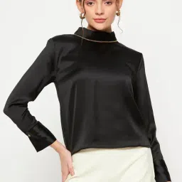 MADAME Black Regular Fit Top-image-94