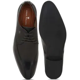 Louis Philippe Men's Black Derby Shoes image 3