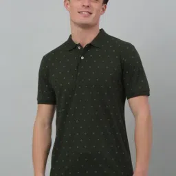 Cantabil Green Regular Fit Printed Polo T-Shirt-picture-12