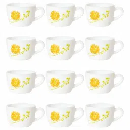 Cello Printed White Opalware 12 Cups-image-36