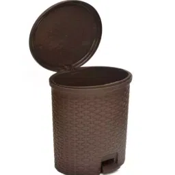 Nilkamal 12 L ‎Brown Plastic Pedal Dustbin image 2