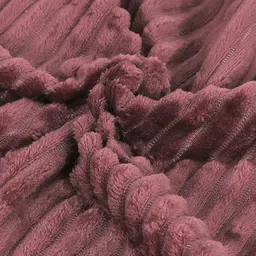 RD TREND Burgundy Set of 5 Striped Velvet Square Cushion Covers image 4