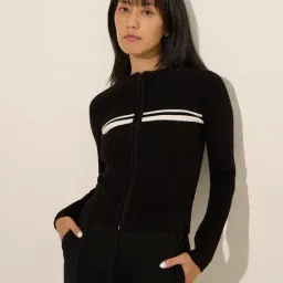 studiofit women Studiofit by Westside Black Ribbed Top-picture-45