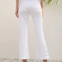 Iconic White Bootcut Jeans image 2