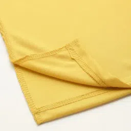 Ms.Lingies Yellow Plain Saree Shapewear image 5