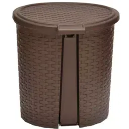 Nilkamal 12 L ‎Brown Plastic Pedal Dustbin image 4