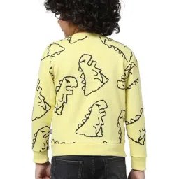 Jack & Jones Junior Yellow Printed Full Sleeves Sweatshirt image 2