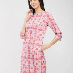 Fablestreet Pink Geometric Mini Dress image 3