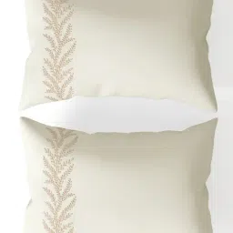 Sansaar White Cotton Nature 210 TC Double Bedsheet with 2 Pillow Covers image 5