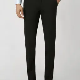 Van Heusen Black Slim Fit Texture Trousers-picture-26