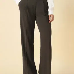 Allen Solly Brown Regular Fit Trousers-picture-33