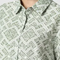 Van Heusen White Regular Fit Printed Shirt image 5