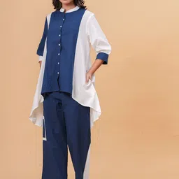 Garin Colourblocked Organic Cotton Shirt With Trousers Co-Ords-picture-21