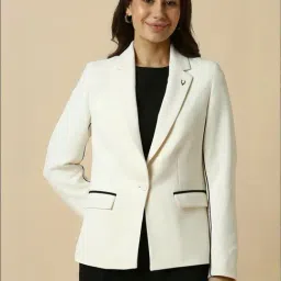 Allen Solly White Regular Fit Blazer-picture-28