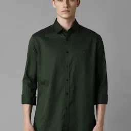 Louis Philippe Green Cotton Slim Fit Printed Shirt-picture-26