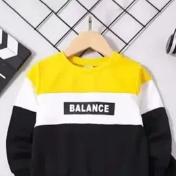 IZHAAN KIDZONE Boys Colourblocked Pure Cotton Sweatshirt With Jogger image 2