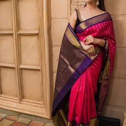 Moda Rapido Woven Design Zari Silk Blend Banarasi Saree-picture-34