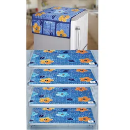 E-Retailer 5-Pcs Blue Printed Refrigerator Covers-image-88