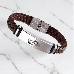 Sullery Silver-Plated Leather Cuff Bracelet-image-11
