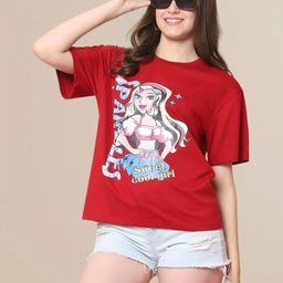 Mast & Harbour Women Pack Of 3 Graphic Printed Oversized Cotton Longline T-shirt-picture-4