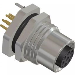 RS PRO Circular Connector 8 Contacts Rear Mount M12 Connector Socket, 2017203-picture-5