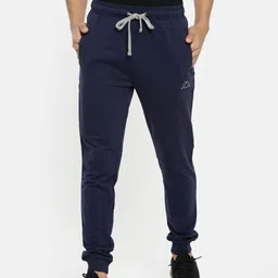 Kappa Men Navy Blue Slim Fit Solid Joggers-picture-24
