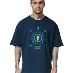 The Souled Store Navy Relaxed Fit Graphic Print Oversized T-Shirt-picture-23