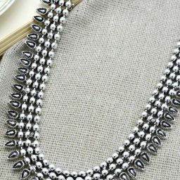 Teejh Ethnic Yashika Silver Oxidized Long Necklaces for Women-picture-39