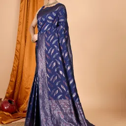 VS MALL Ethnic Motifs Zari Saree image 4