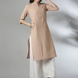 Anouk Geometric Printed Mandarin Collar Pure Cotton Kurta image 5