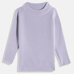 RVK Full Sleeves Solid Skivvy Sweater - Lavender-picture-12
