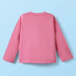 Babyhug Disney Single Jersey Knit Full Sleeves Night Suit with Minnie Mouse Graphic - Pink image 3